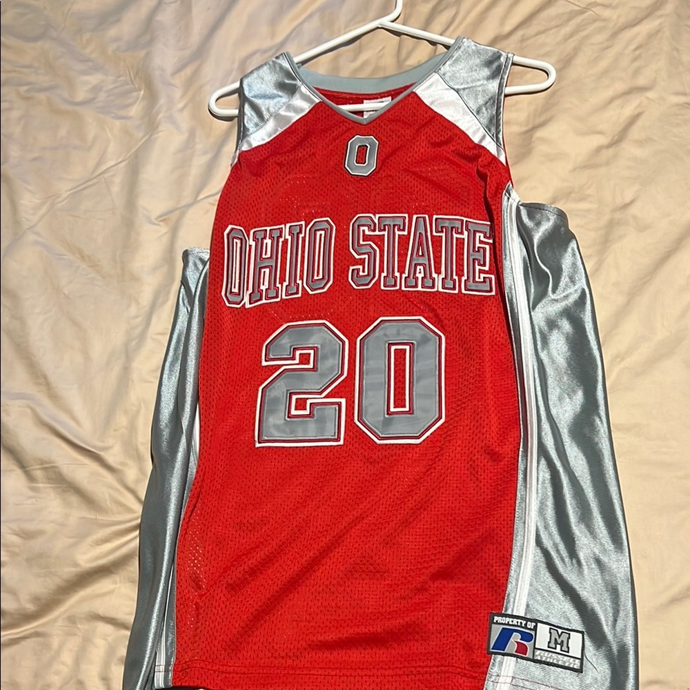 Russell Ohio State Basketball Red and Silver Game Jersey